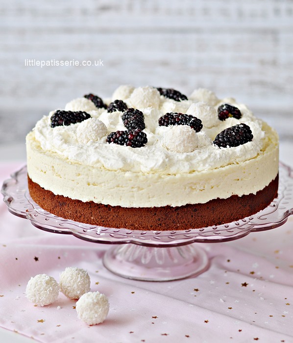 Coconut Cake Temptation with Blackberries or Raspberries