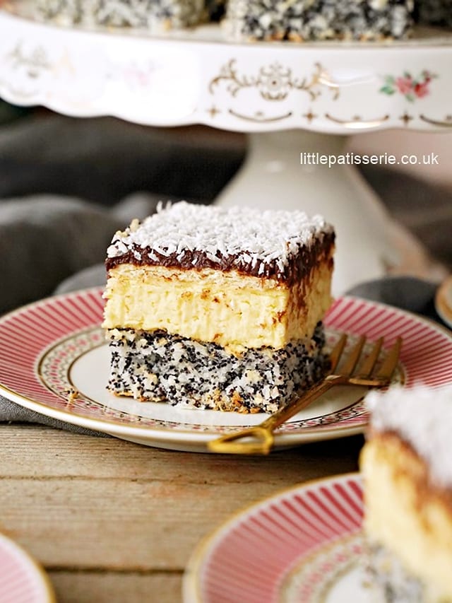 Creamy Coconut Poppy Seed Cake